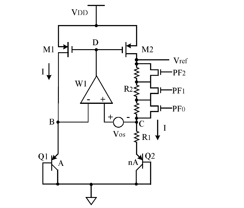 Low-offset band-gap reference voltage source