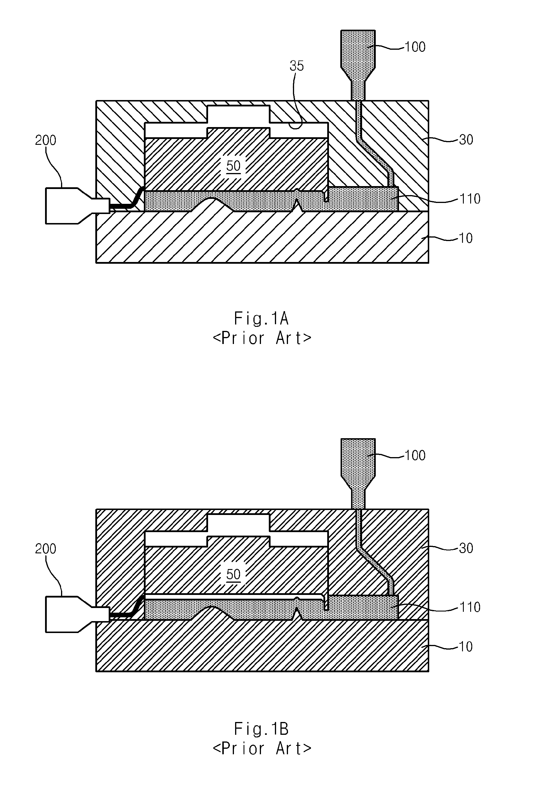 Localized over-molding die structure