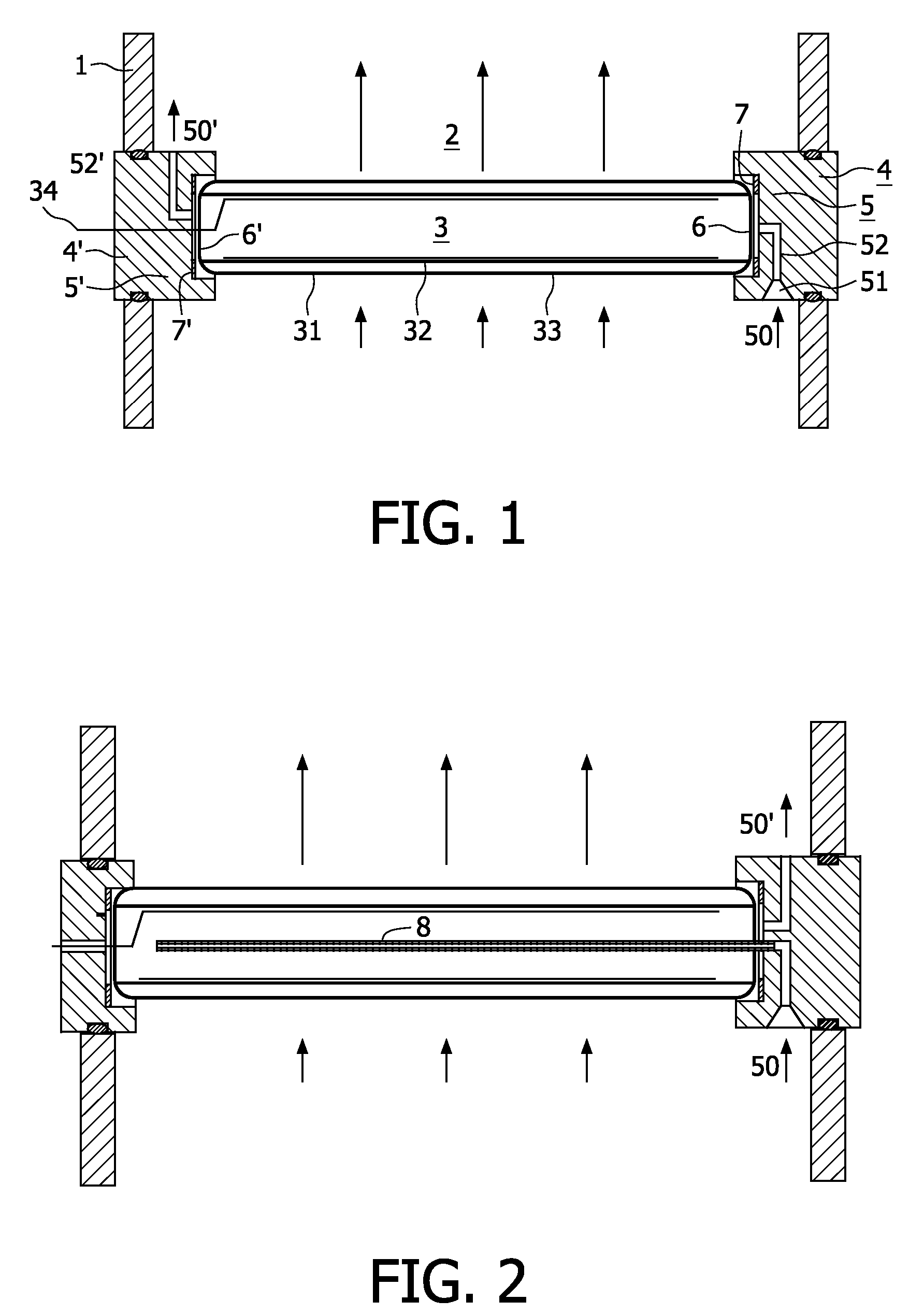 Fluid treatment system comprising radiation source module and cooling means