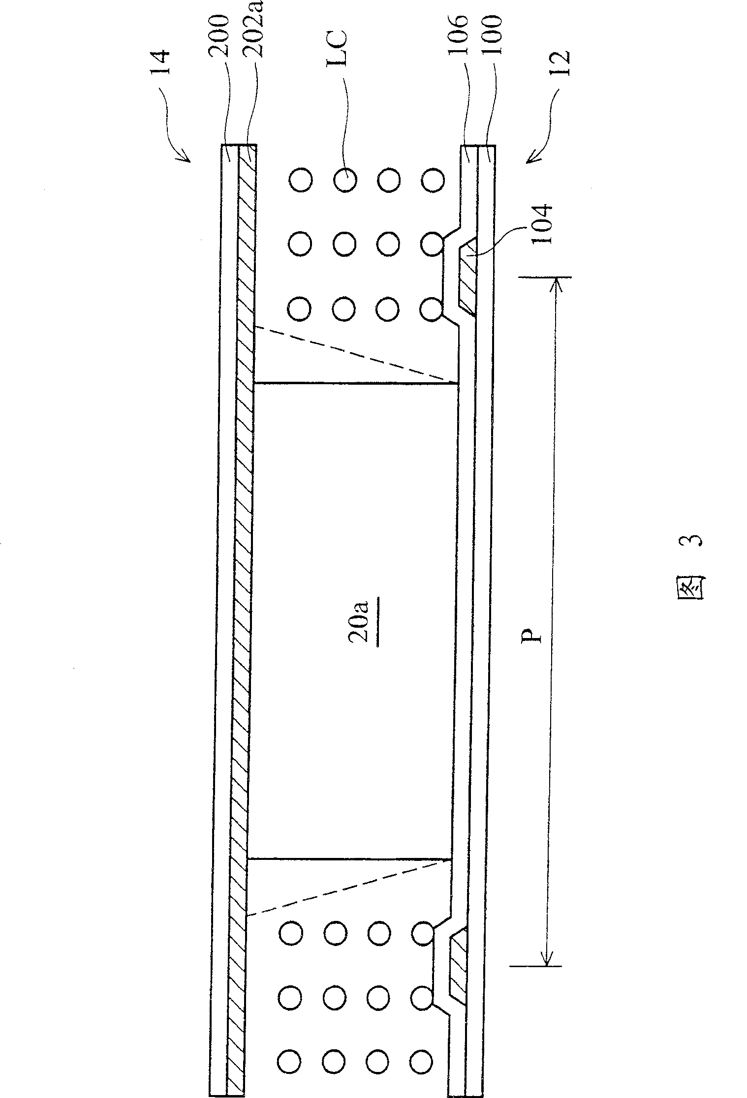 Colour filter base board, liquid crystal display device using the same and assembling method thereof
