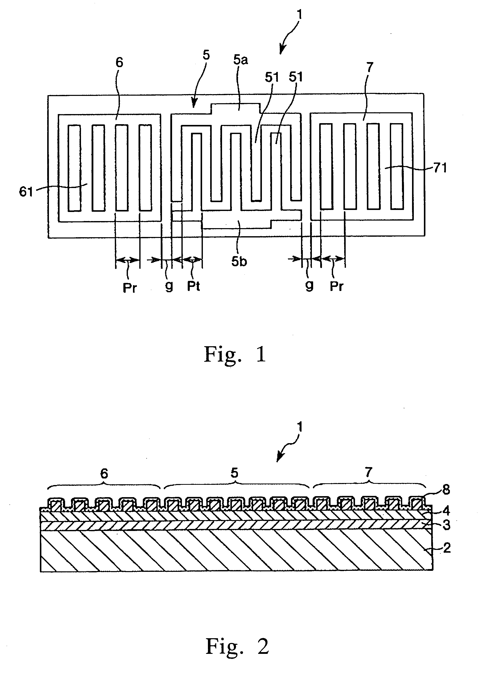 Surface acoustic wave element and electronic equipment provided with the element