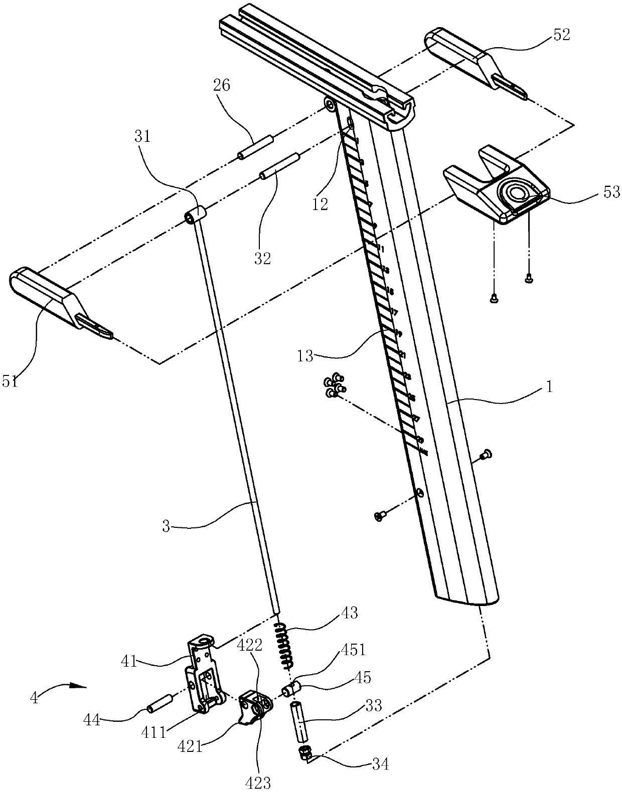 Lifting mechanism and fitness equipment using lifting mechanism