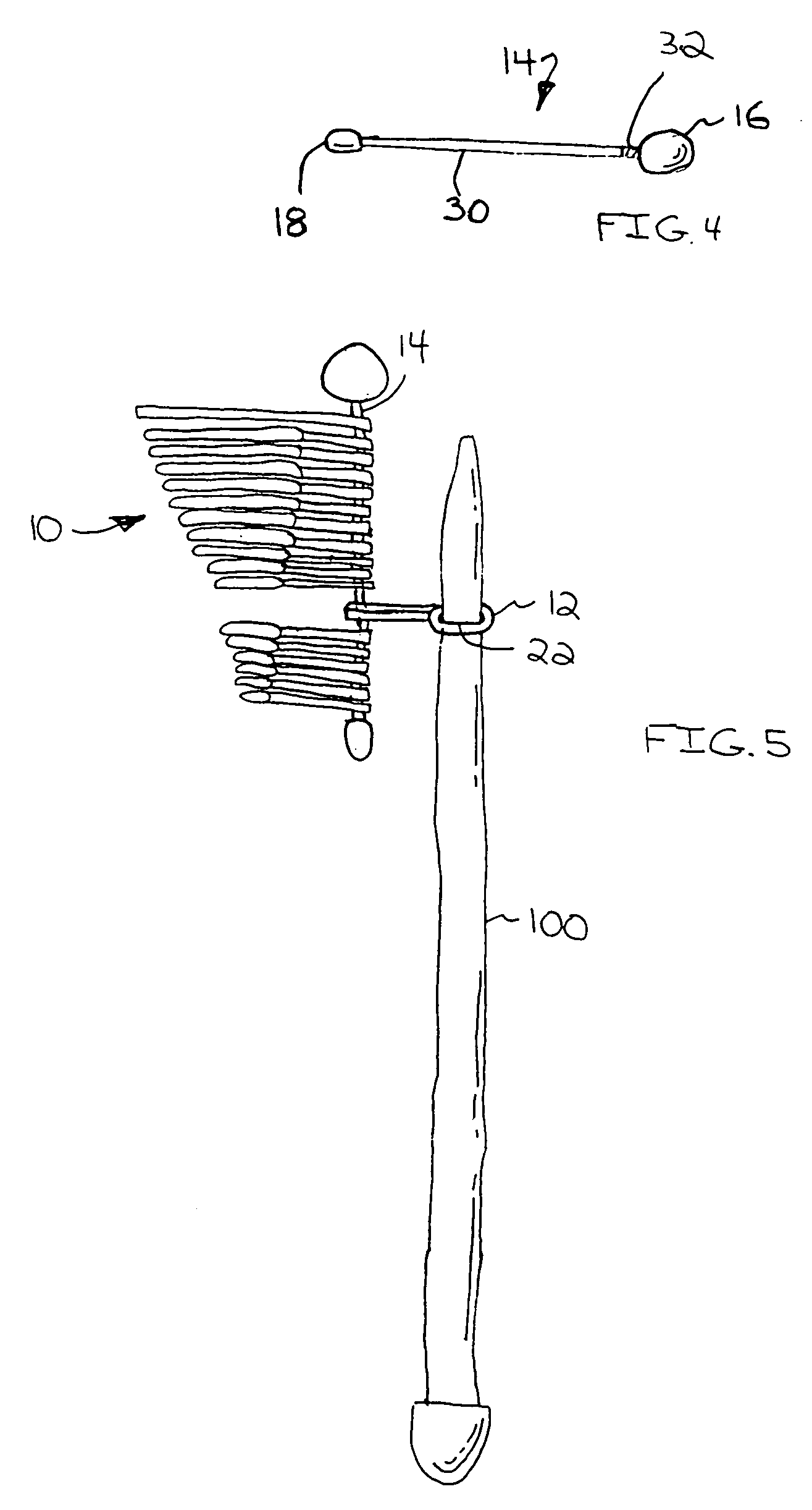 Knitting needle sizing structure and method