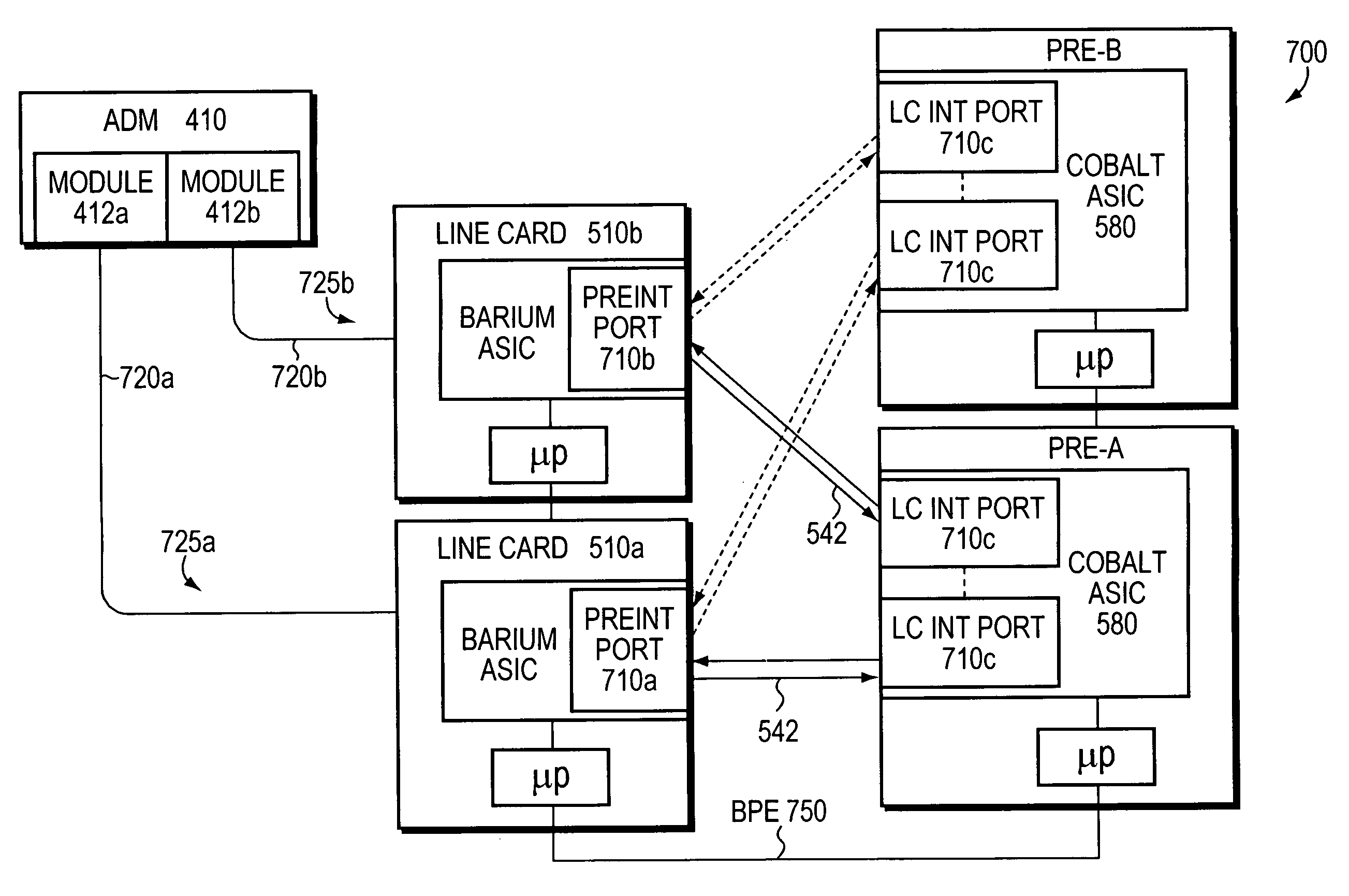 Automatic protection switching line card redundancy within an intermediate network node