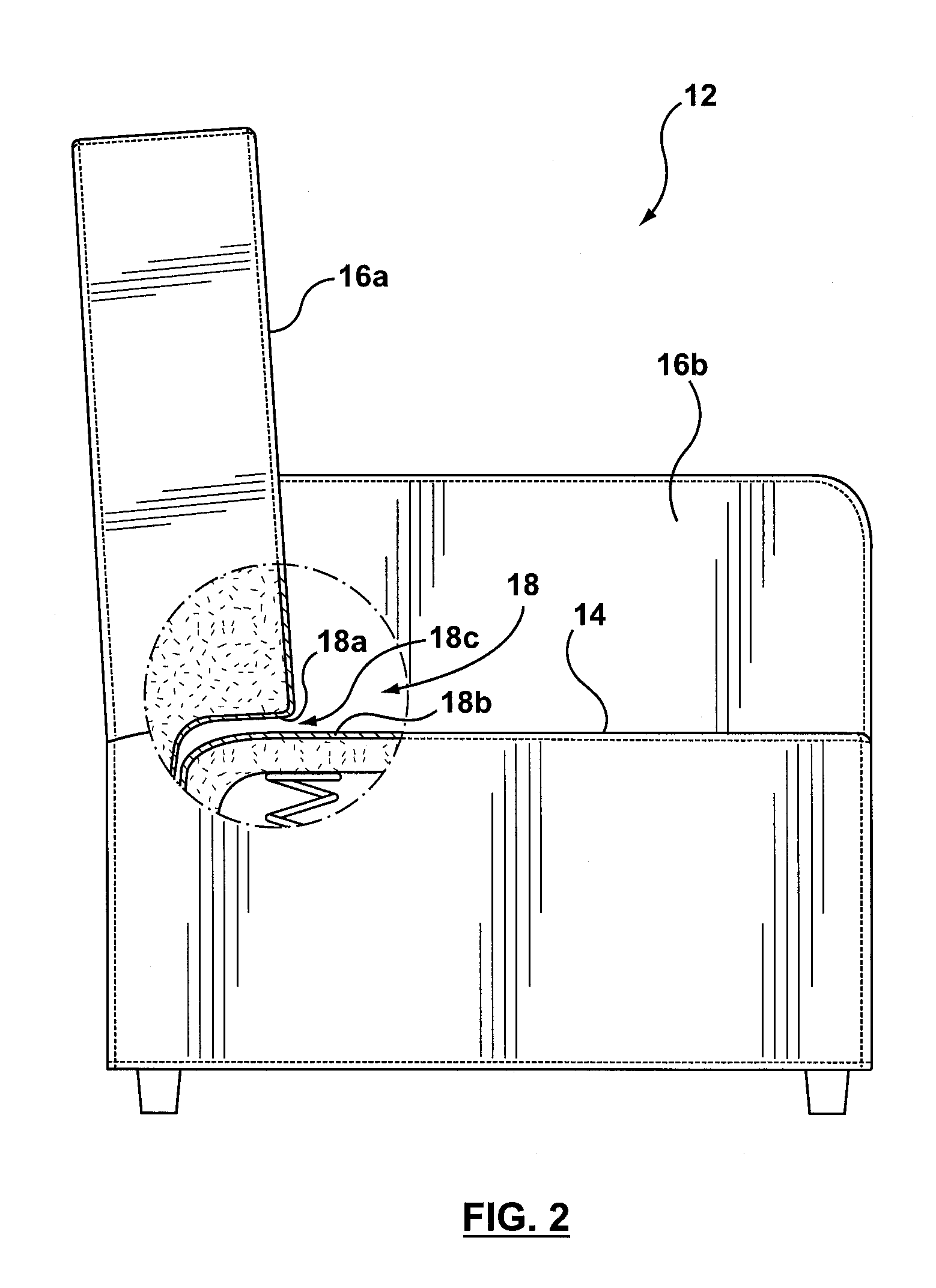 Catching device for use with upholstered furniture