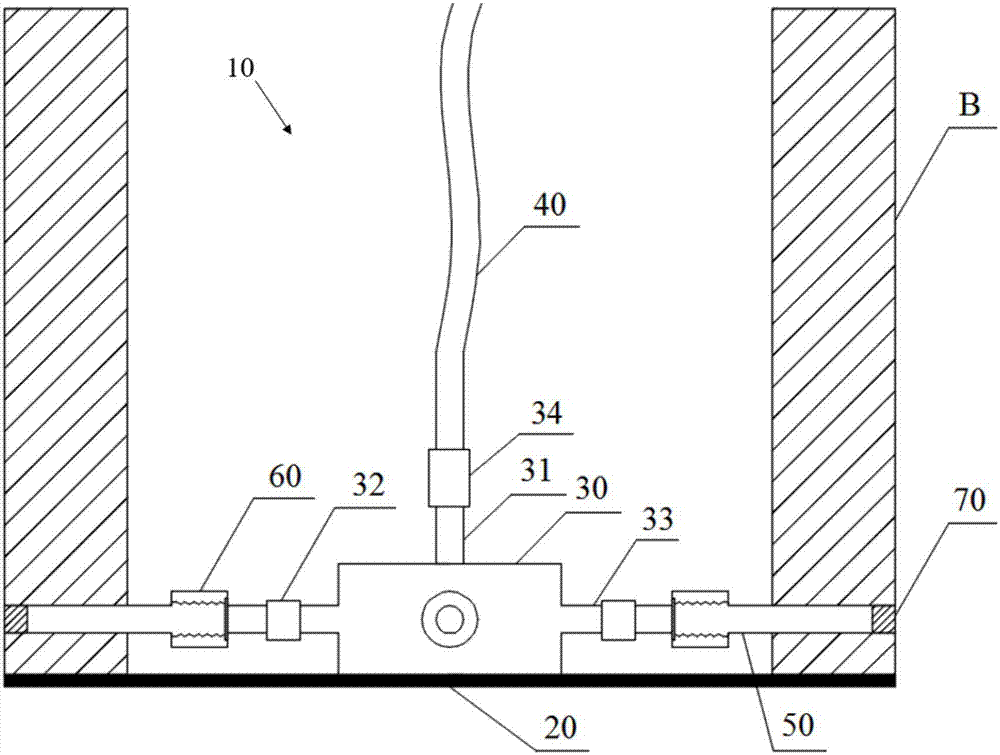 Grouting device and grouting method