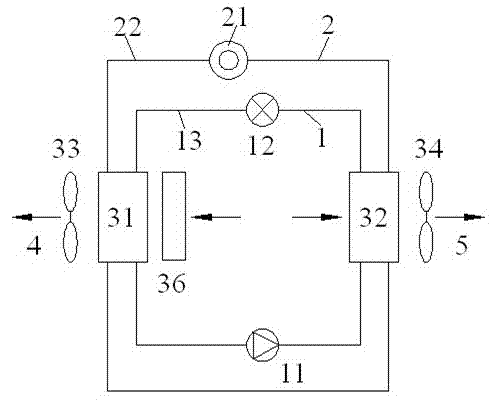 Dual-circuit air-conditioning system
