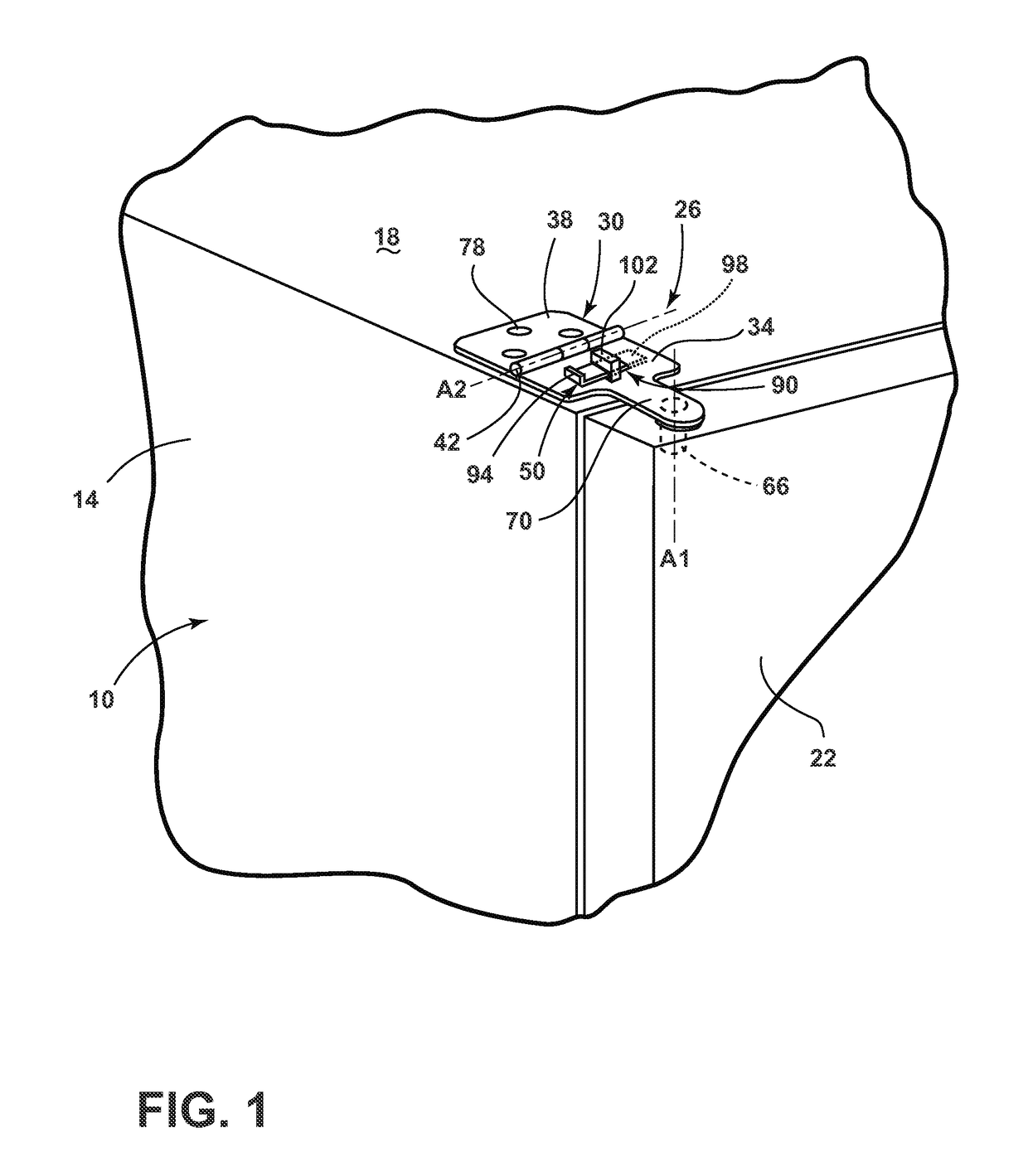 Foldable hinge for refrigerator door