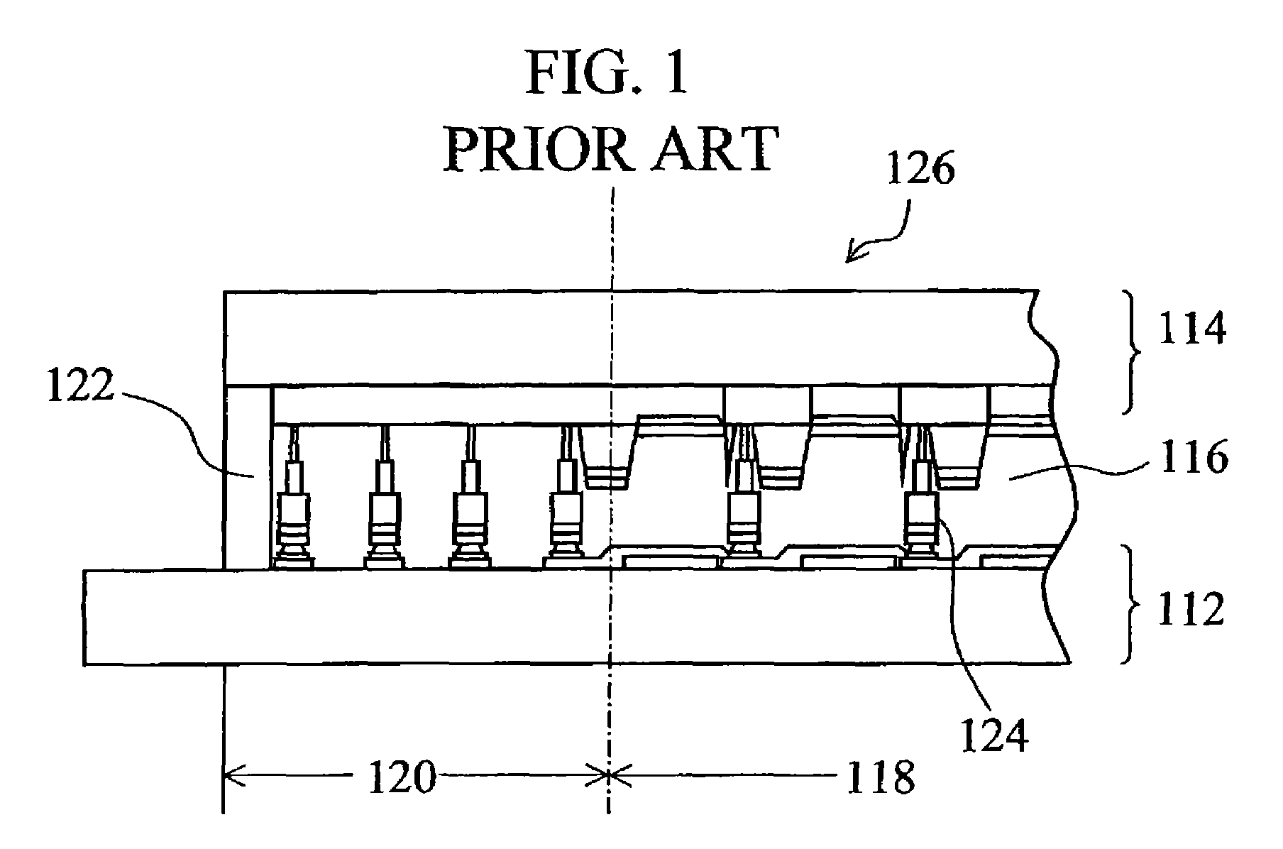 Liquid-crystal display device comprising a depression formed on inner surface of a substrate for receiving excess liquid crystal