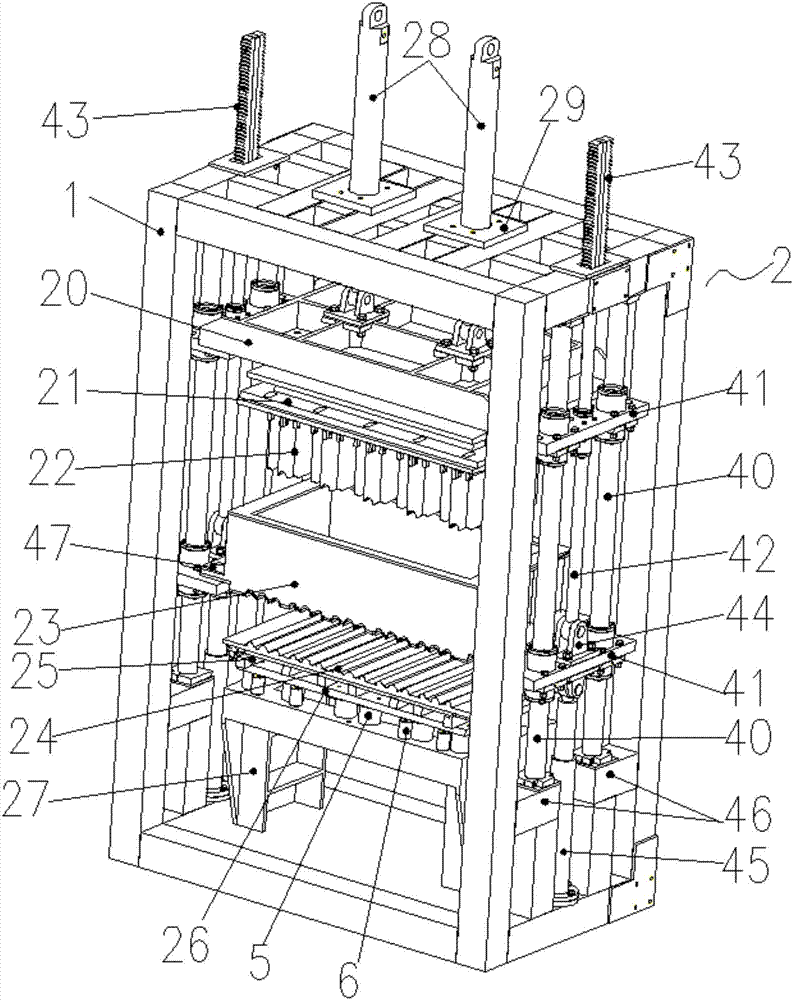 Dry-hang type block forming machine