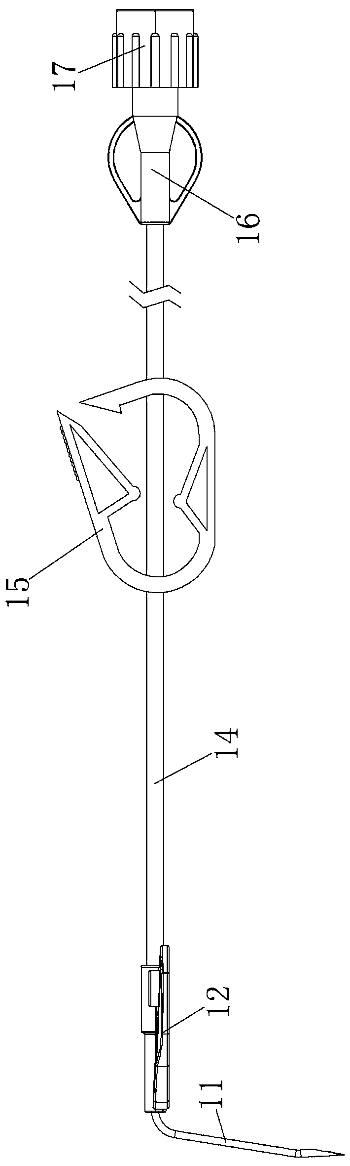 Special needle for implantable drug delivery apparatus