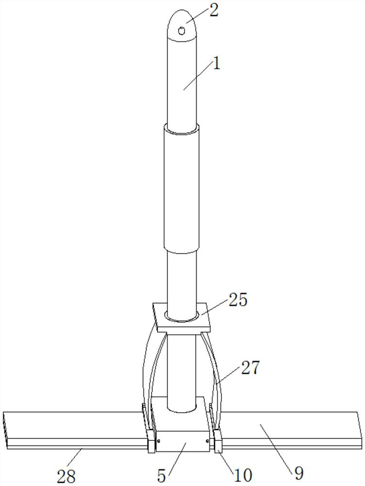 A smart household mop with automatic water twisting function and its usage method