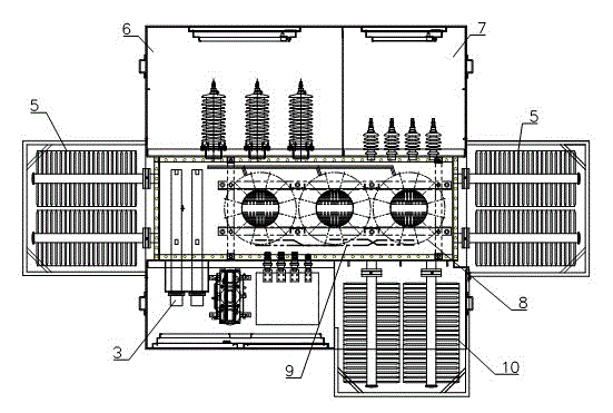 Combined transformer for wind power generation