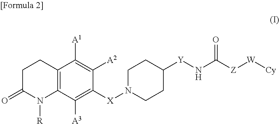 7-piperidinoalkyl-3, 4-dihydroquinolone derivative