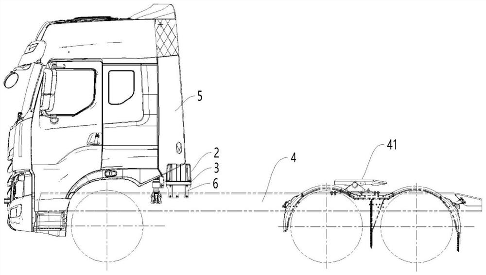 Storage battery frame structure for commercial vehicle