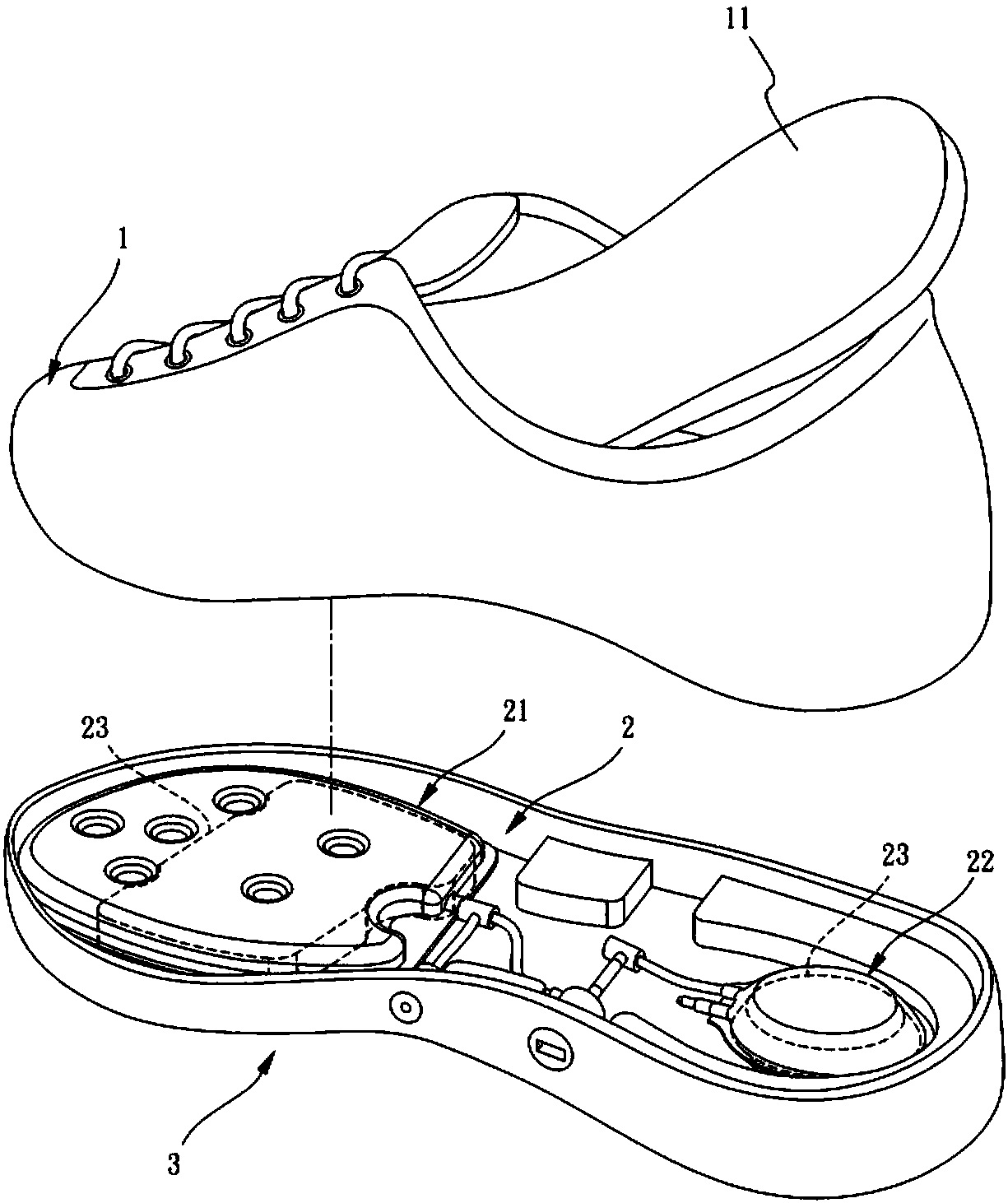 Air cushion shoe device
