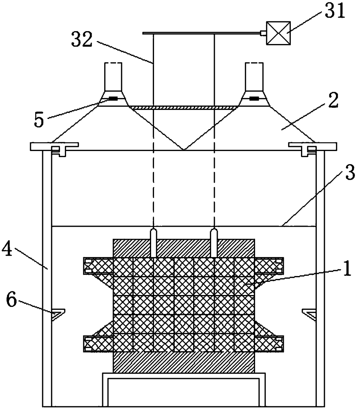 Linkage air extraction device of smelting furnace