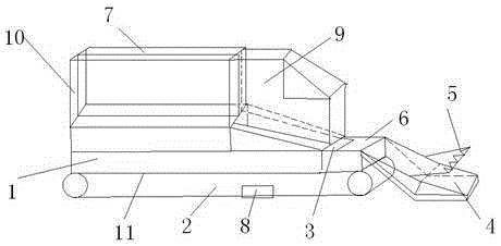 Wheat harvester with hydraulic transmission device and harvesting method thereof
