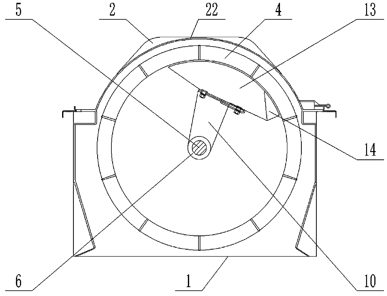 Centrifugal threshing device for coarse cereal crops