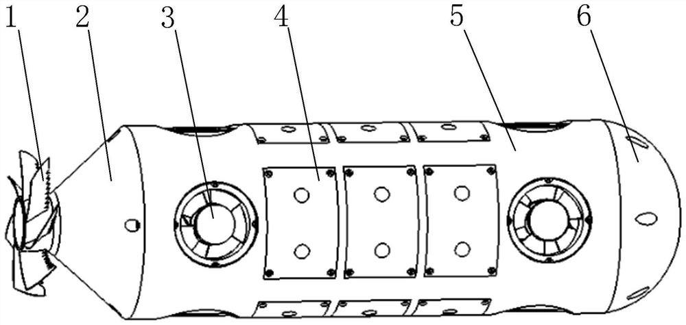 A distributed sensing underwater vehicle and its drive control method