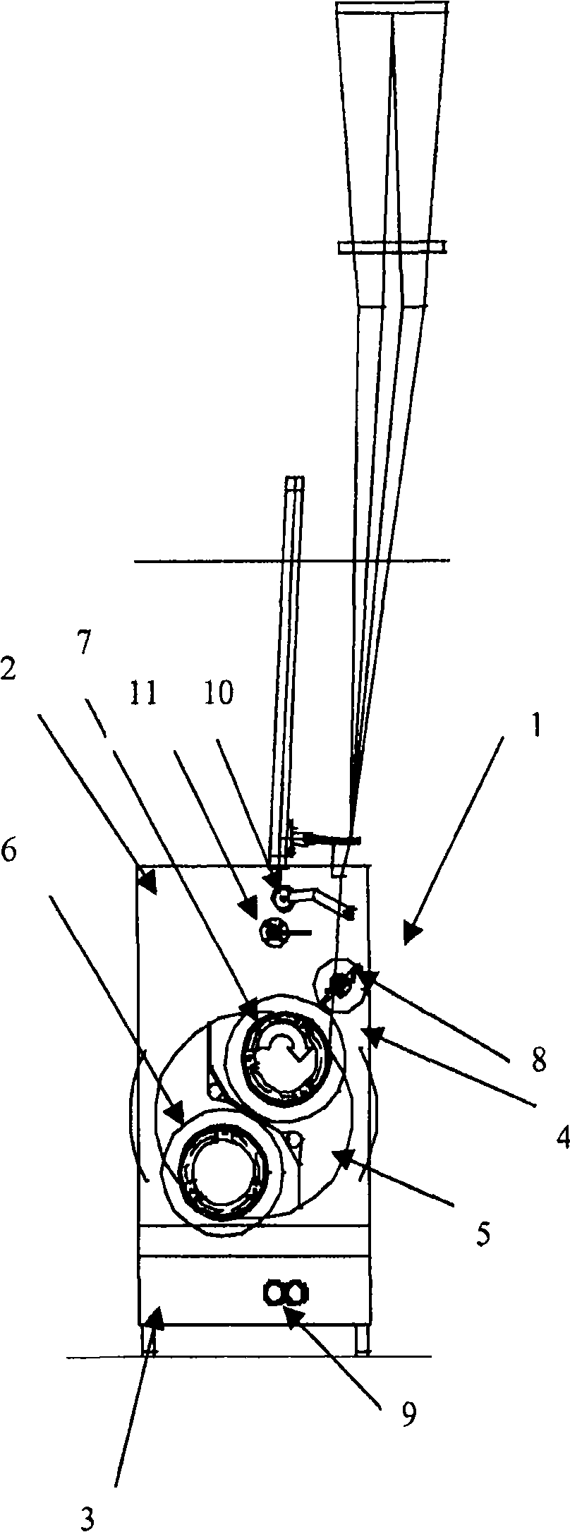 Winding frame with monitored secondary travel