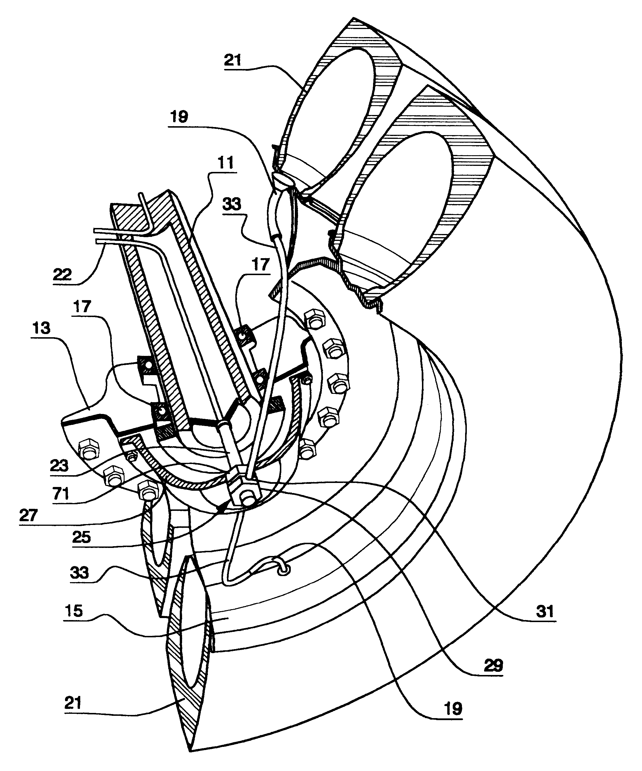 Pneumatic rotary wheel coupling