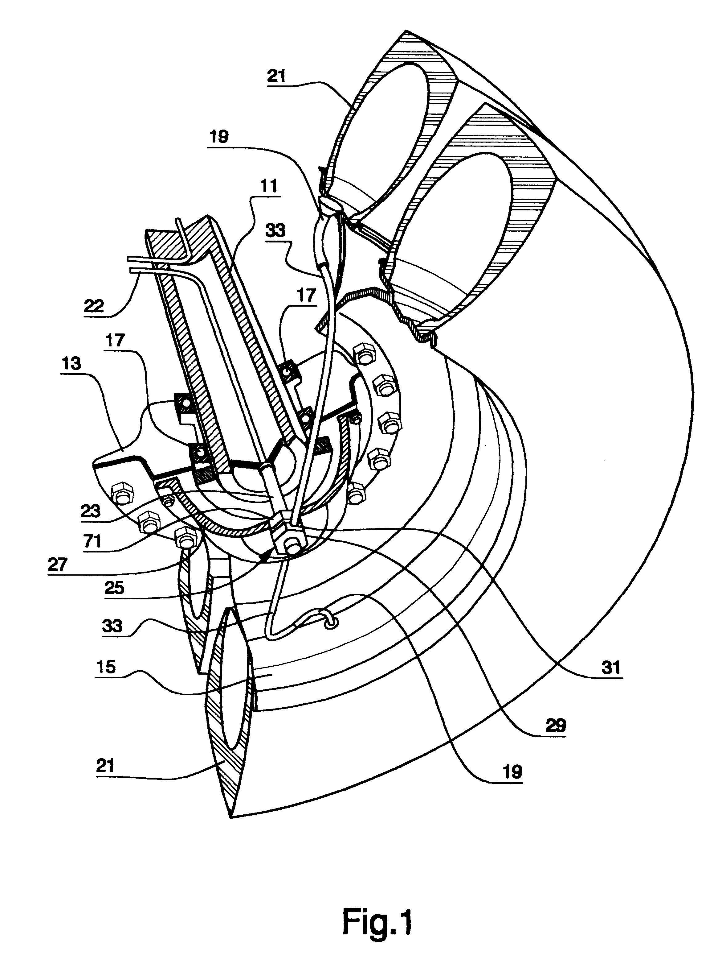 Pneumatic rotary wheel coupling