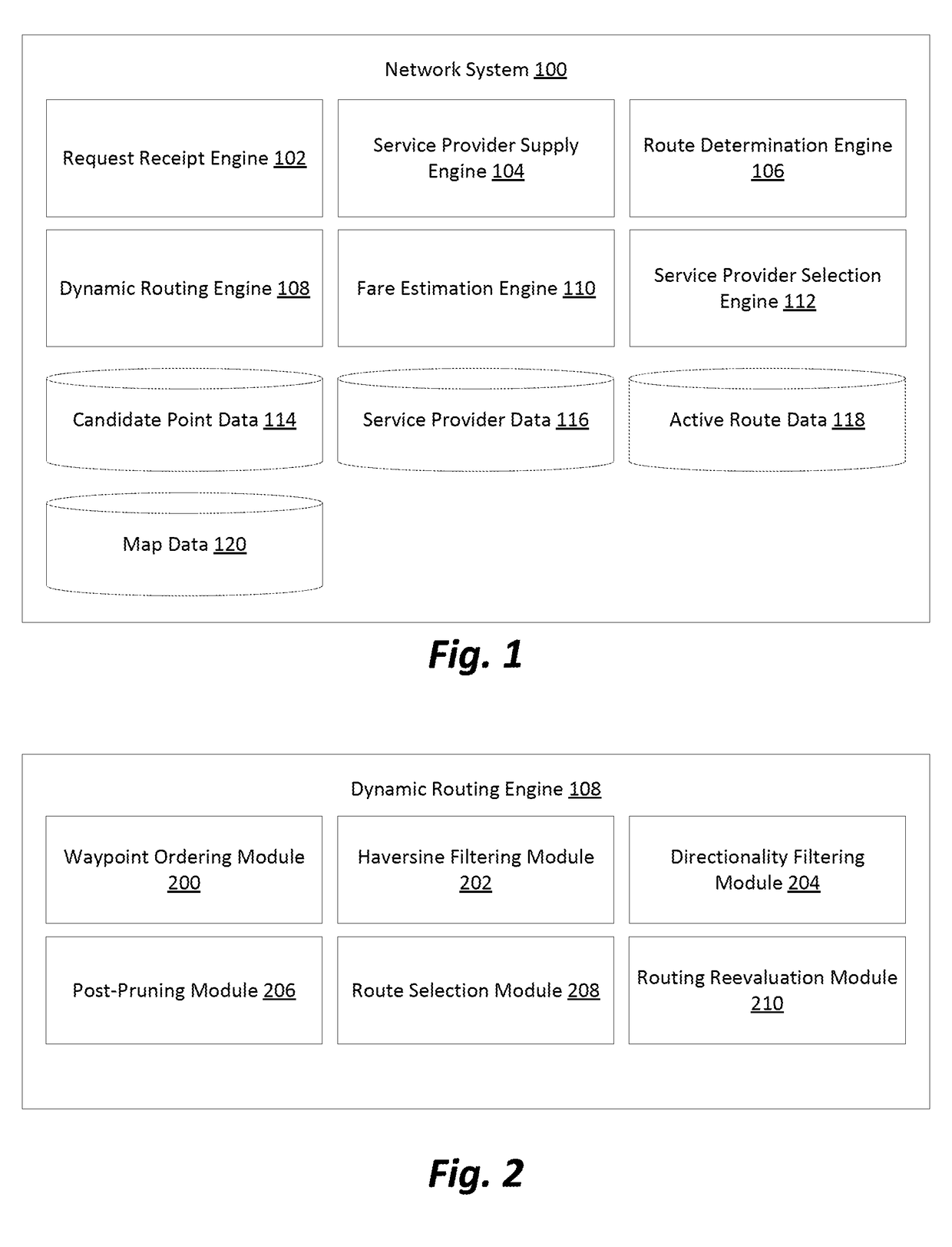 Dynamically determining origin and destination locations for a network system