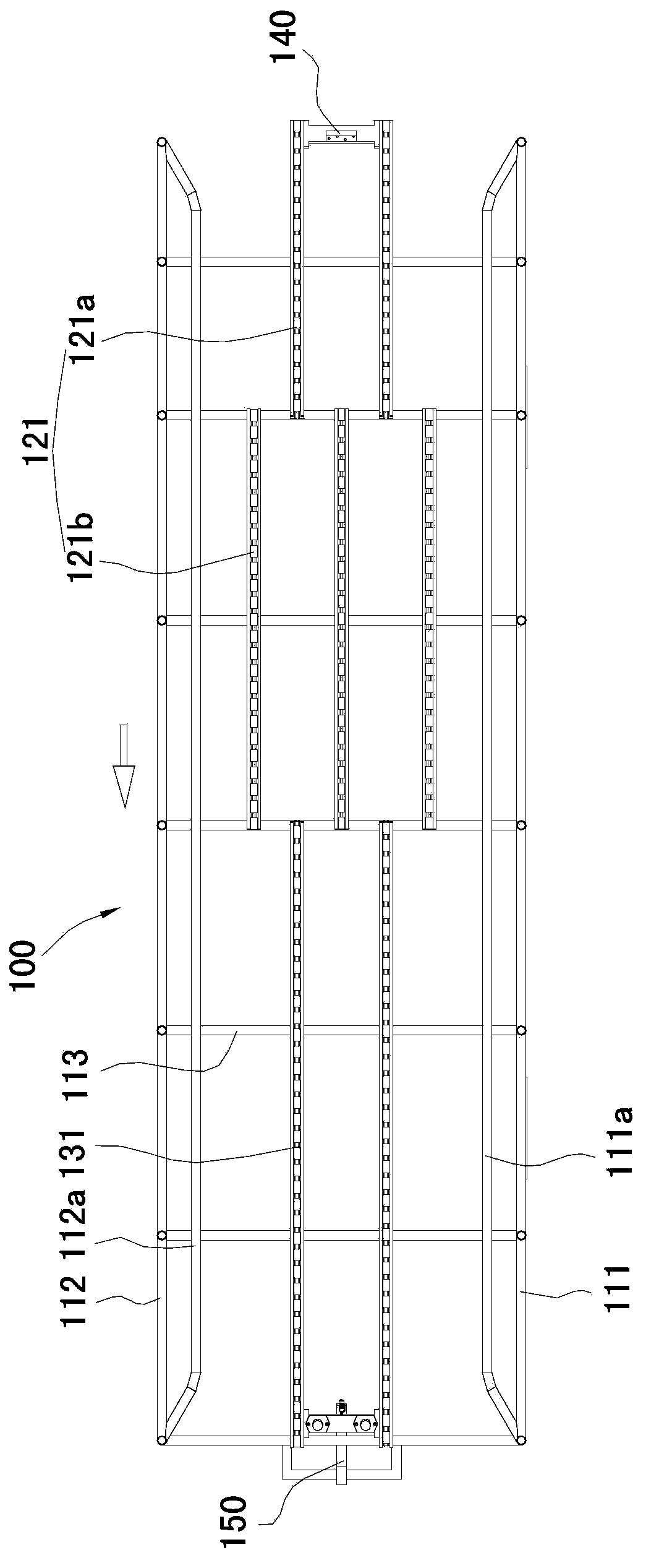 Automatic material loading and unloading device and automatic navigation car match with same