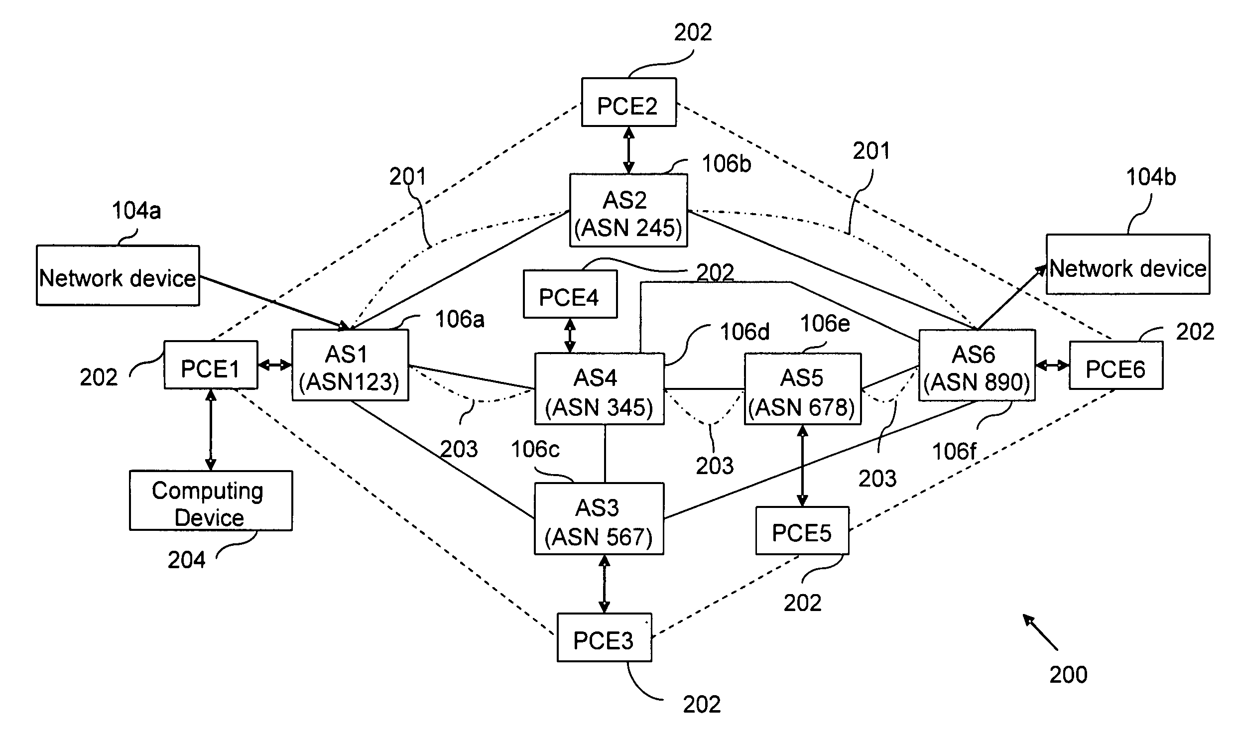 Method and system for computing as-disjoint inter-as traffic engineering-label switched paths (TE-LSPs)
