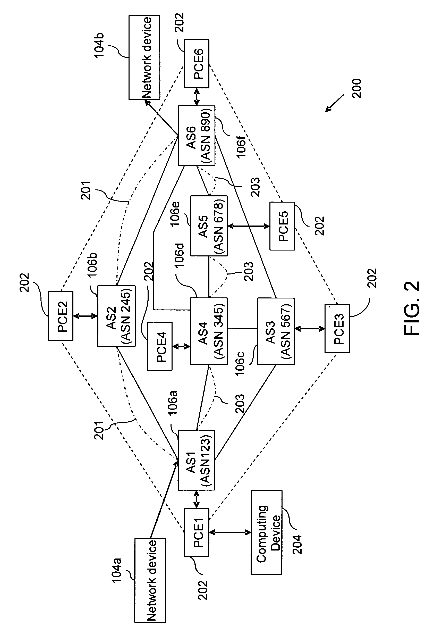 Method and system for computing as-disjoint inter-as traffic engineering-label switched paths (TE-LSPs)