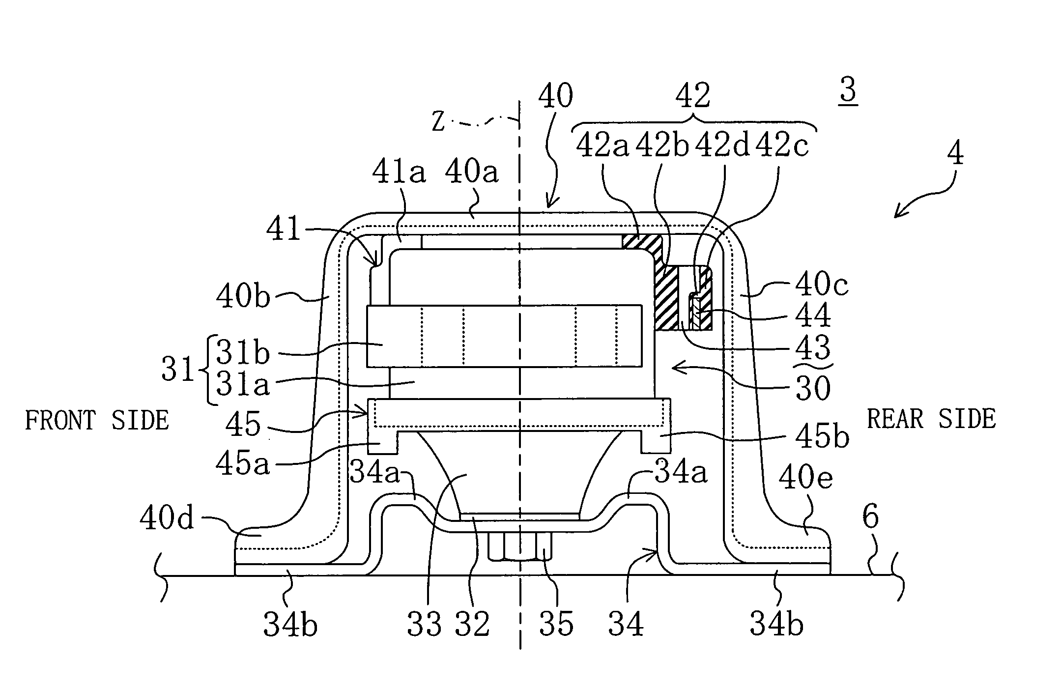 Vibration isolating mount device