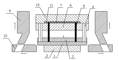 Injection molding encapsulation die structure