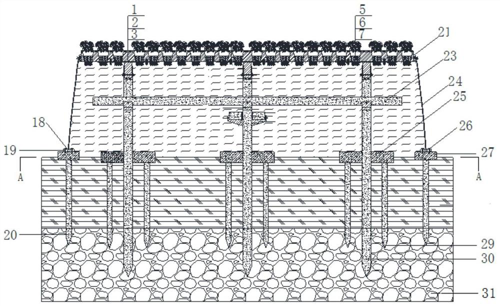 Construction method of aquatic plant composite ecological floating island