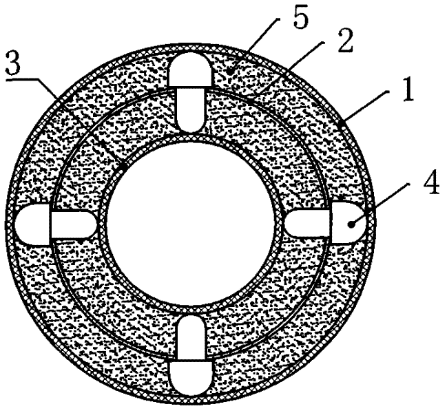 Steel plastic composite pipe for greenhouse framework and production method thereof