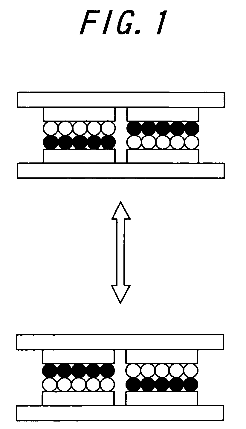 Particle and device for image display