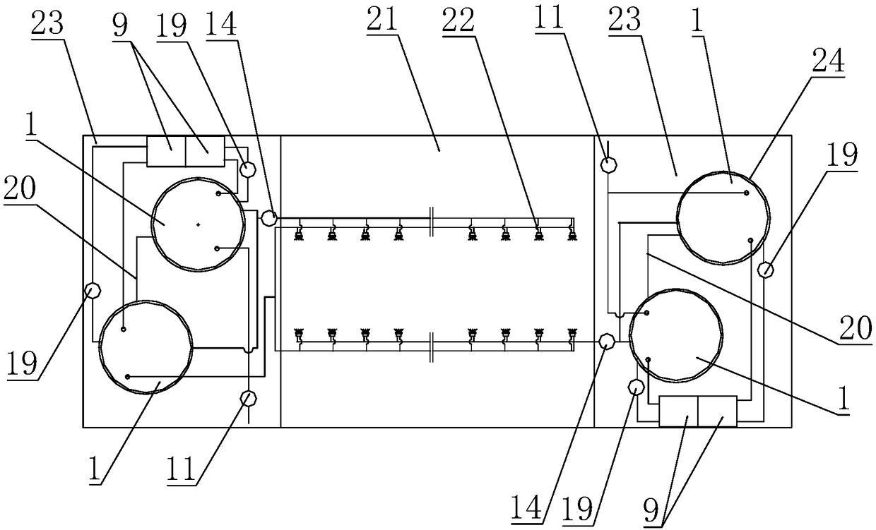 Train air energy water heater unit unit and its installation method for ensuring driving safety