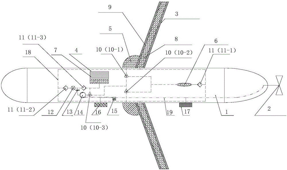 Snorkeling gliding control type unmanned submersible system using ocean temperature difference energy for generating power