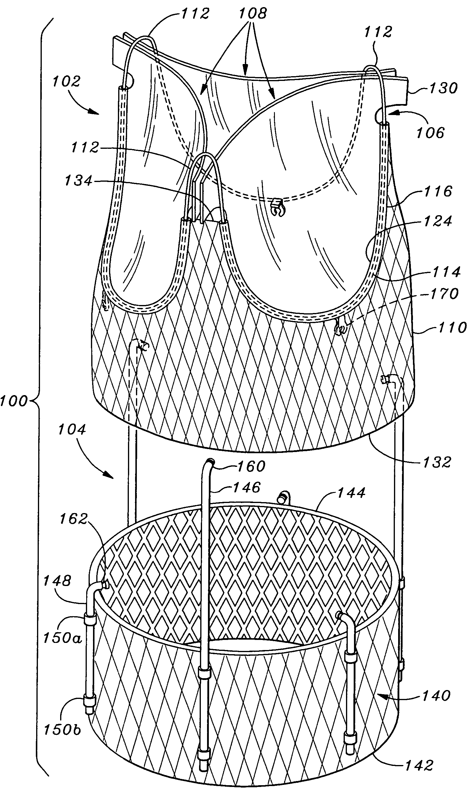 System and method for implanting a two-part prosthetic heart valve