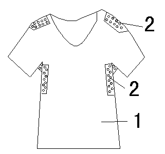 Ventilation T-shirt with good-draping and anti-wrinkling fabric