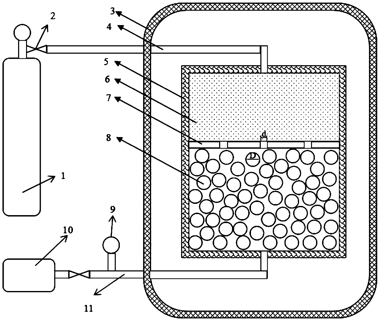 Preparation method of nanoparticle/hollow sphere composite reinforced metal-based composite material