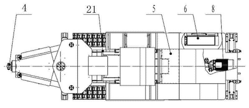 Traction machine for removing coal-mine hydraulic support