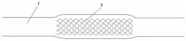 Net-shaped ventilated wide-narrow knitted tape and manufacturing method thereof