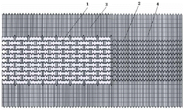 Net-shaped ventilated wide-narrow knitted tape and manufacturing method thereof