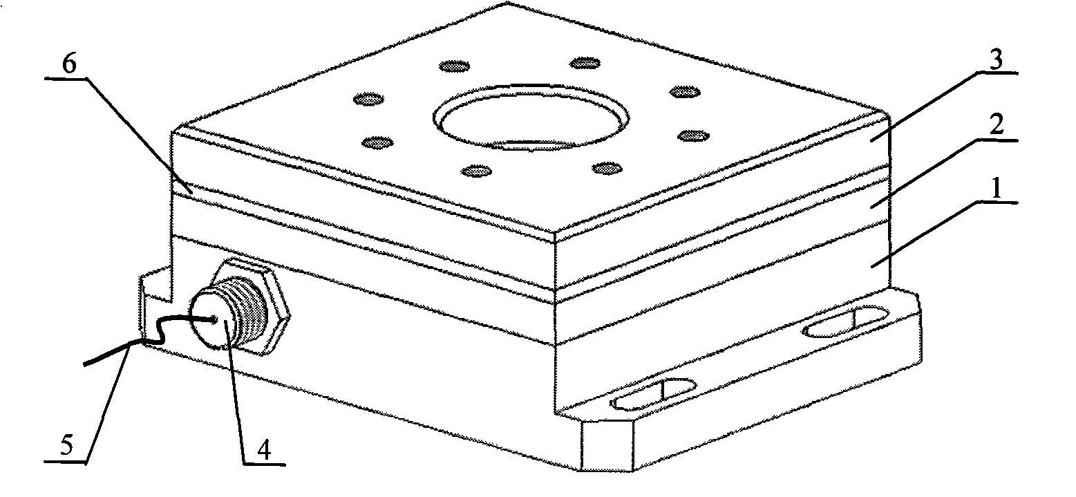 Piezoelectric-type four-dimensional cutting force-measuring platform