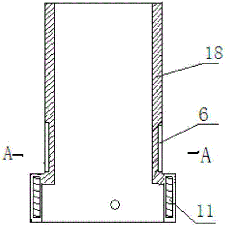 Fissure measuring device matched with borehole television imager and using method