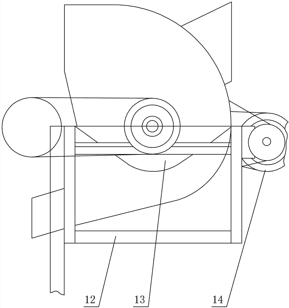 Secondary separation device for hybrid material of corn kernels