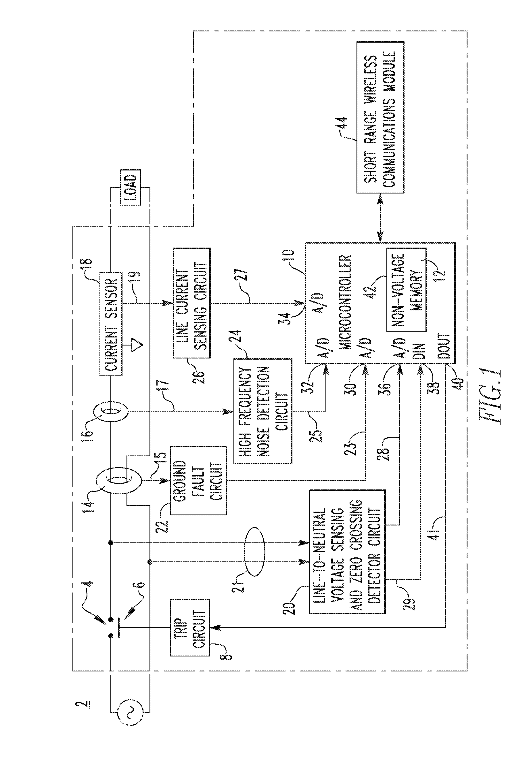 Remote diagnostic system and method for circuit protection devices such as miniature circuit breakers