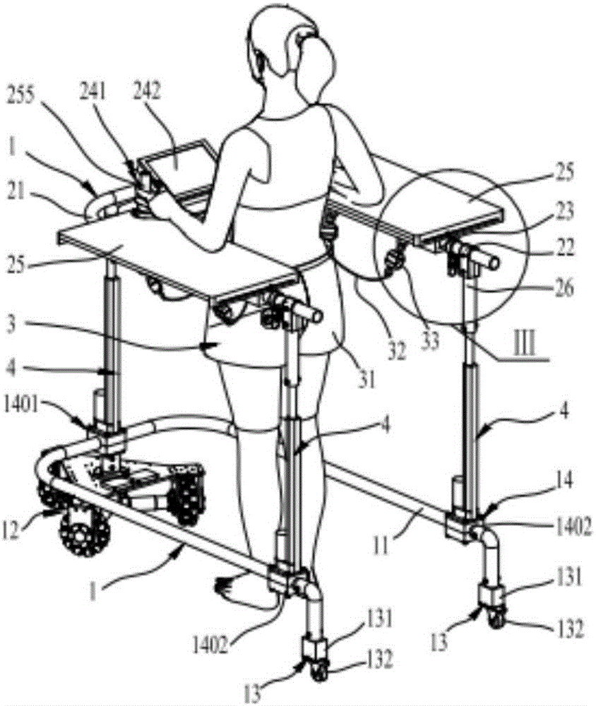 Following type lower limb motion rehabilitation omnidirectional mobile robot