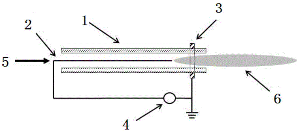 Hollow electrode medium blocking structure